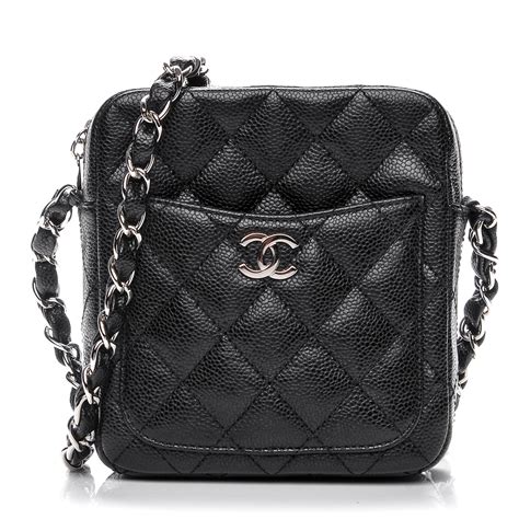 chanel black caviar crossbody